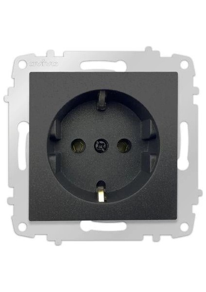 Metalik Siyah Topraklı Priz Çerçevesiz Grano - Priz ve Anahtar Için Uyumlu Çerçeve fiyatları