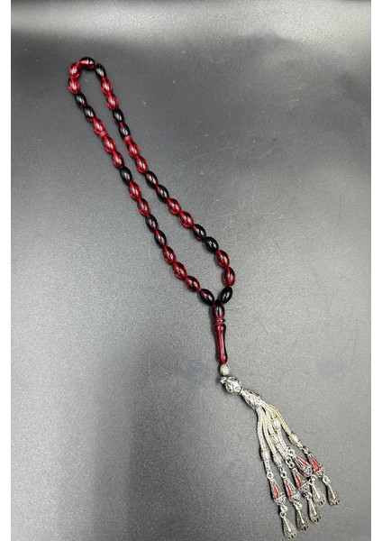 Kırmızı Siyah Arpa Kesim Ateş Kehribar Tespih fırsatları