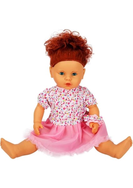 Bfs 1060011 Lila Sesli Saçlı Et Bebek 60 cm