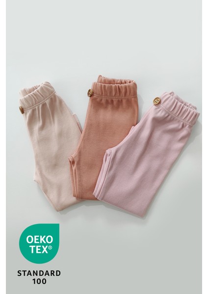 Candy 3lü %100 Pamuk Bebek Tayt Pantolon Set indirimleri