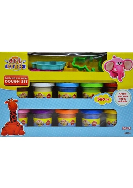Bfs 03290 Art Craft 16 Parça Hamur Seti-Rengarenk / 560 gr modelleri