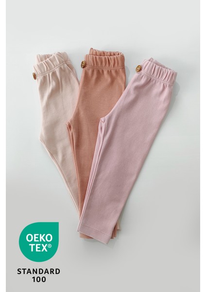 Candy 3lü %100 Pamuk Bebek Tayt Pantolon Set