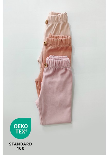 Candy 3lü %100 Pamuk Bebek Tayt Pantolon Set