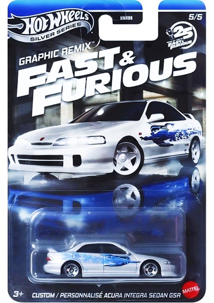 Fast & Furious ( 25TH Anniversary ) Graphic Remix - Acura Integra Sedan Gsr (Özel Seri Model Araba)