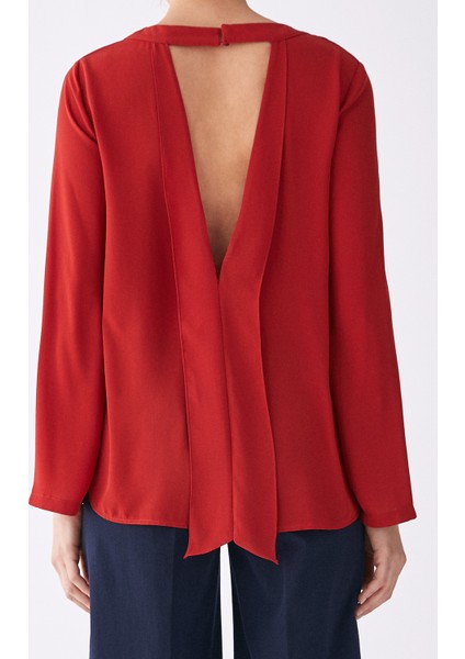 Sırt Dekolteli Bluz Kiremit K1913068_016 fiyatları