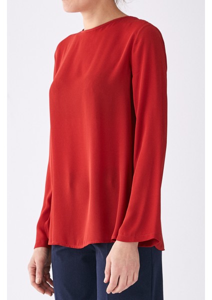 Sırt Dekolteli Bluz Kiremit K1913068_016 modelleri