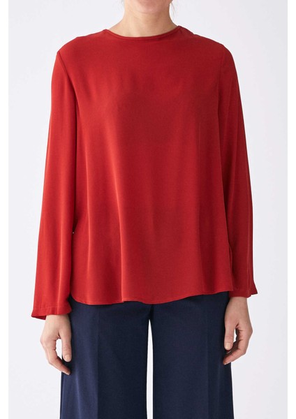 Sırt Dekolteli Bluz Kiremit K1913068_016 fırsatları