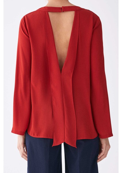 Sırt Dekolteli Bluz Kiremit K1913068_016 indirimleri