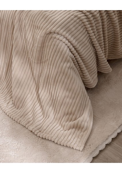 Corbeau Tek Kişilik Welsoft Düz Battaniye - Bej fırsatları