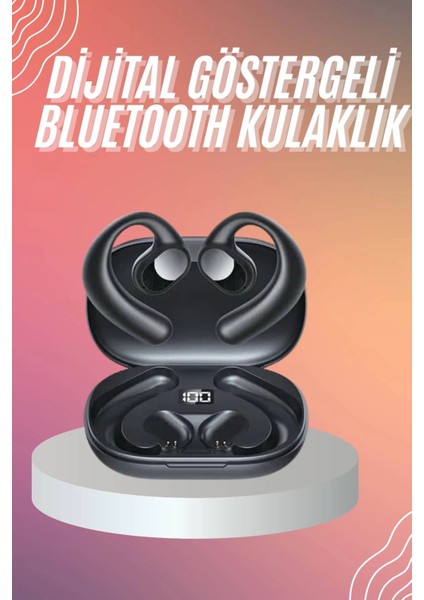 Bluetooth Kulaklık Küpeli Uzun Pil Ömrü Yüksek Ses Kaliteli Dijital Göstergeli