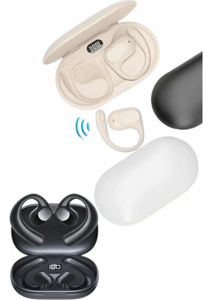 Bluetooth Kulaklık Küpeli Uzun Pil Ömrü Yüksek Ses Kaliteli Dijital Göstergeli fırsatları