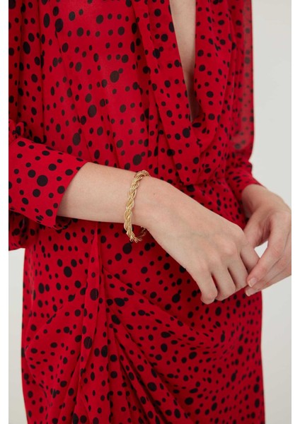 Örgü Desenli Gold Bileklik Standart Renk K2386514_089 modelleri