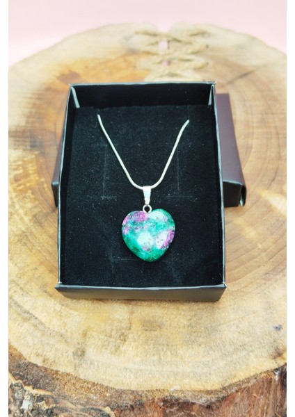 Azurit Doğal Taşı Zincirli El Yapımı Kolye Uç: 2 cm Zincir: 20 cm Kutulu fırsatları