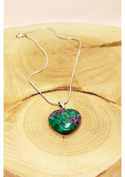 Azurit Doğal Taşı Zincirli El Yapımı Kolye Uç: 2 cm Zincir: 20 cm Kutulu indirimleri