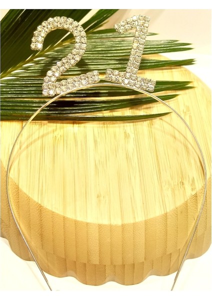 Taşlı 21 Yazılı Doğum Günü Taçı