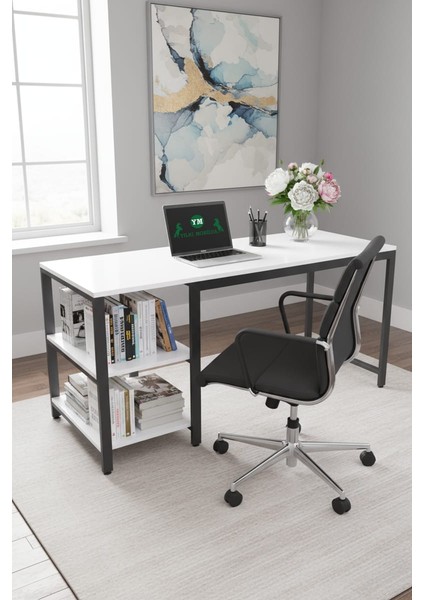 Raflıçalışma Masası 160*60 Beyaz modelleri