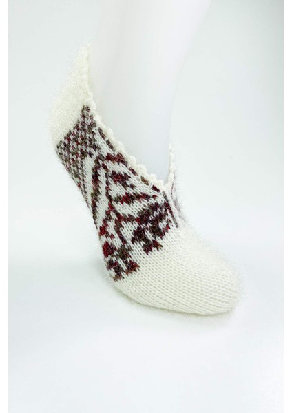 2 Çift El Örgüsü Kışlık Şık Kadın Yün Patik Set 1 fırsatları