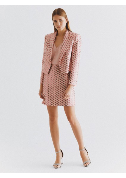 Parlak Desenli Kadın Ceket Pembe K2016035_038 fiyatları