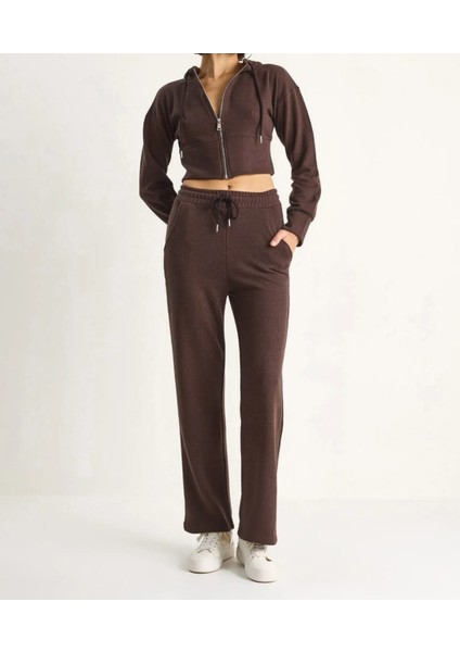 Fitilli Örme Kumaş Rahat Kalıp Alt-Üst Eşofman Takımı modelleri