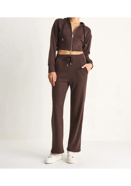 Fitilli Örme Kumaş Rahat Kalıp Alt-Üst Eşofman Takımı fırsatları