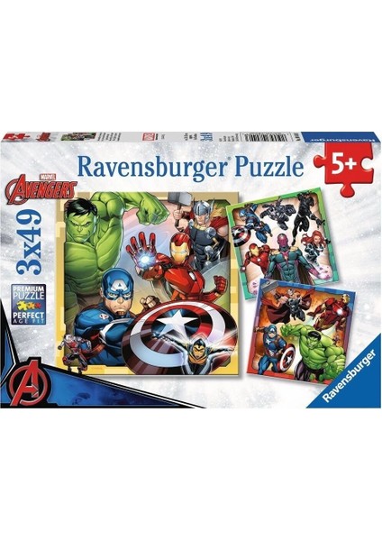80403 Marvel Avengers 3X49 Parça Ravensburger Puzzle indirimleri