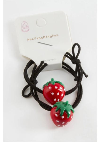 Çilek Lastikli Toka 2 Adet