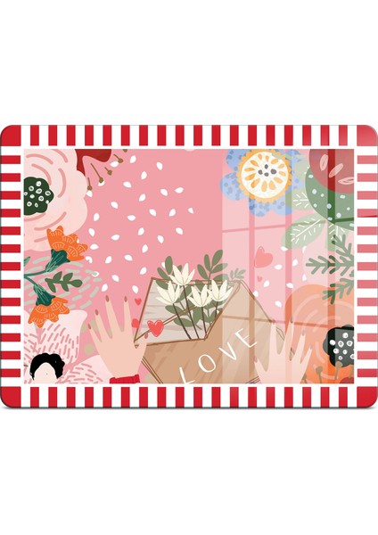 Cam Kesme Tahtası ve Sunumluk Karışık Renkli Love Desenli 30X40 cm fiyatları