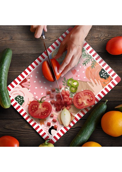 Cam Kesme Tahtası ve Sunumluk Karışık Renkli Love Desenli 20X30 cm fırsatları