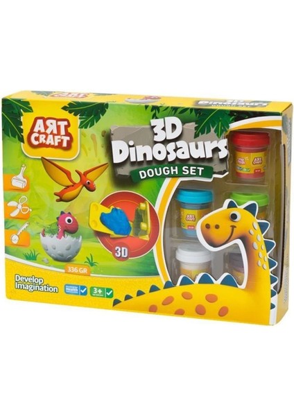 Dede 3 Boyutlu Dinazor Oyun Hamuru Seti modelleri