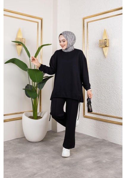 Bağcıklı Modal Ikili TAKIM-5065 Siyah