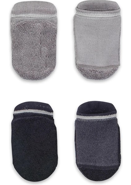Bistyle 2'li Altı Havlu Sneakers Kaymaz Çorap 20501 Gri-Antrasit modelleri