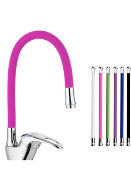 Mix Kuğu Mutfak Evye Batarya Renkli Oynar Başlıklı Pembe