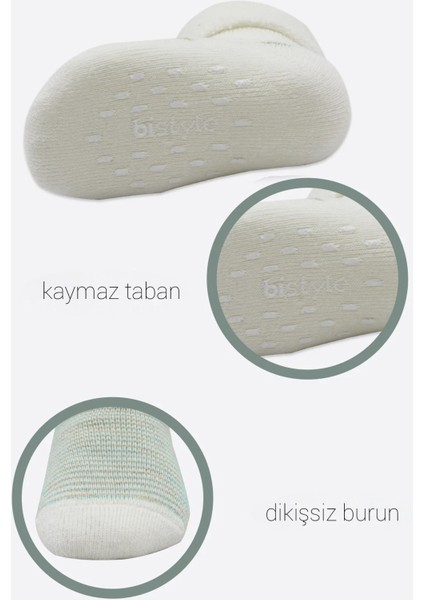 Bistyle 2'li Havlu Soket Kaymaz Çorap 10504 Nil Ekru indirimleri