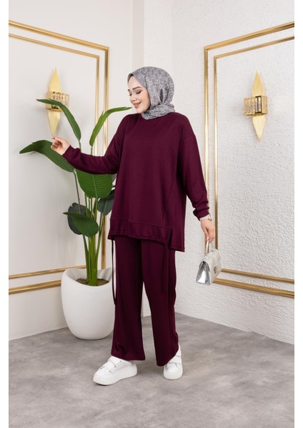 Bağcıklı Modal Ikili TAKIM-5065 Mürdüm