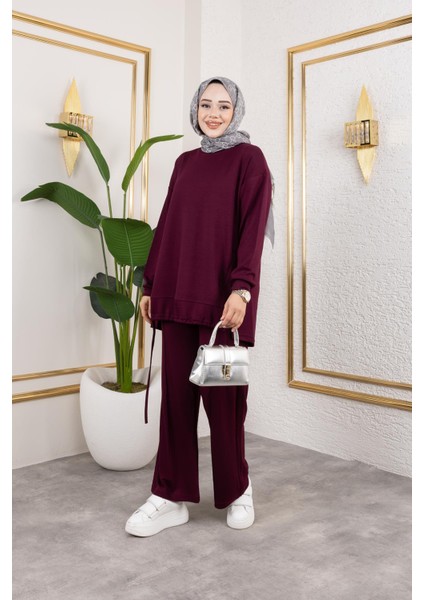 Bağcıklı Modal Ikili TAKIM-5065 Mürdüm modelleri