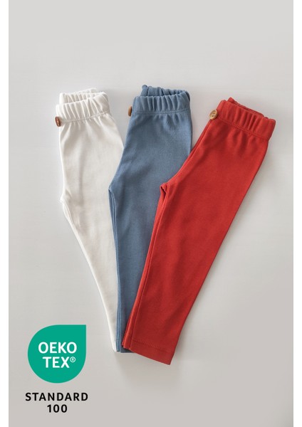 Space 3lü %100 Pamuk Bebek Tayt Pantolon Set
