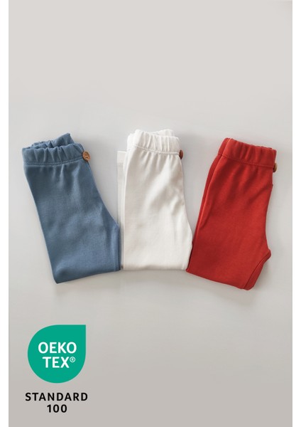 Space 3lü %100 Pamuk Bebek Tayt Pantolon Set