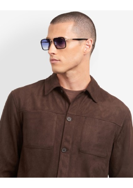 Erkek Köşeli Güneş Gözlüğü CA 362/S OIT Siyah kırmızı Kemik Sapla