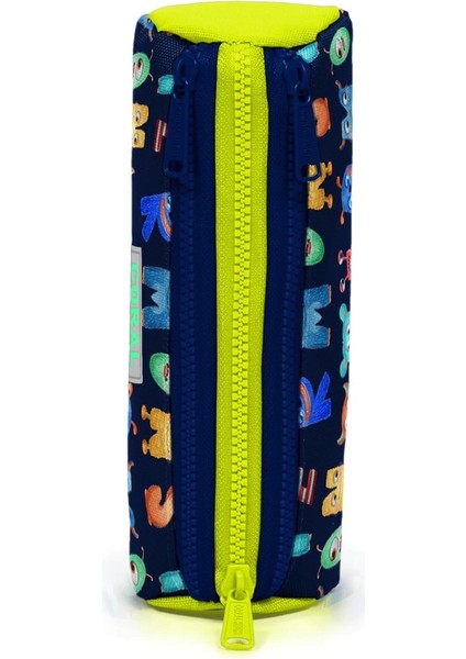 Coral High Kids Lacivert Neon Sarı Monster Desenli Üç Bölmeli Kalem Çantası 22026 fırsatları