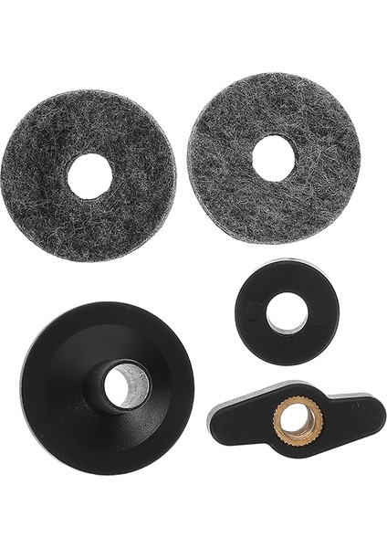 1set Davul Zil Donanımı, Zil Standı Için Davulcular Için Set Bakımı Plastik Zil Standı Kollu Davul Seti Aksesuarları Için Keçe Halkaları