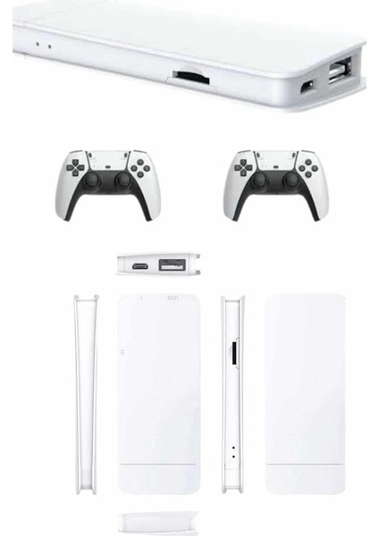 3D Çift Oyun Kollu 4K Hd Ekran Nostaljik 20.000 Oyunlu Beyaz Game Box modelleri