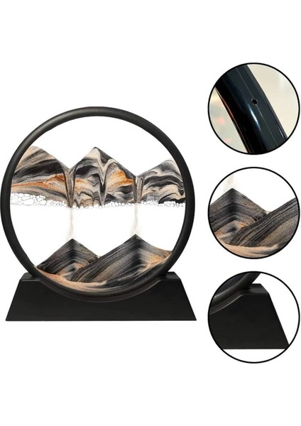 3D LED Işıklı Kum Saati Gece Lambası Hareketli Sulu Kum Saati Dekoratif modelleri