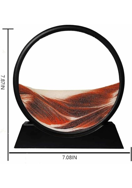 3D LED Işıklı Kum Saati Gece Lambası Hareketli Sulu Kum Saati Dekoratif fırsatları