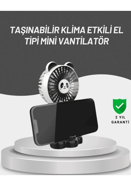 Sessiz Çalışan USB Şarjlı Masaüstü Mini Vantilatör