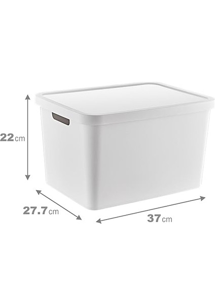 4'lü Set Stafi Çok Amaçlı Kapaklı Kutu Beyaz 18 Lt - Beyaz, Çok Amaçlı Kapaklı Kutu, Ev-Ofis-Depo Için, Kapaklı Saklama Kutusu fırsatları