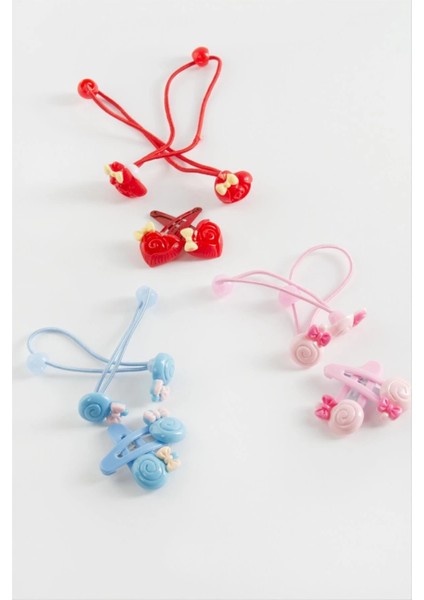 Çiçek Pens Lastikli Toka 4 Adet