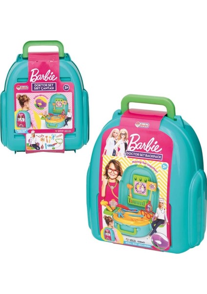 03840 Barbie Doktor Set Sırt Çantası -Fen modelleri