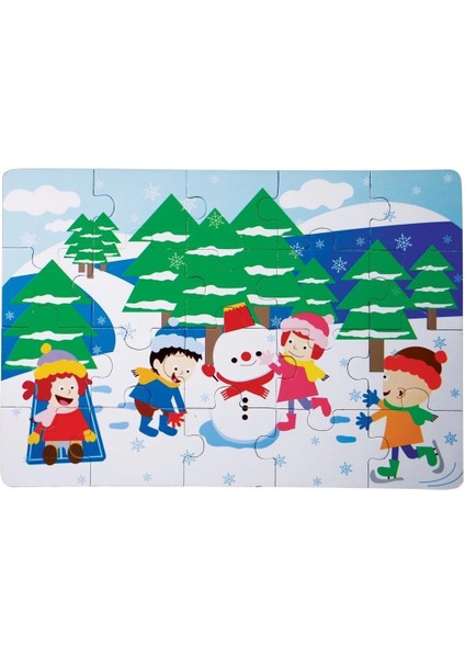 1278-CS Chiva, Kış Ahşap Yer Puzzle