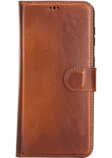 Samsung Galaxy S21 Plus Uyumlu Deri Cüzdanlı Kılıf Rustik Taba fırsatları