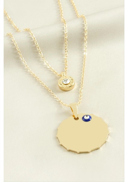 Köşeli Isim Yazılabilir Boş Plaka Ikili Kolye